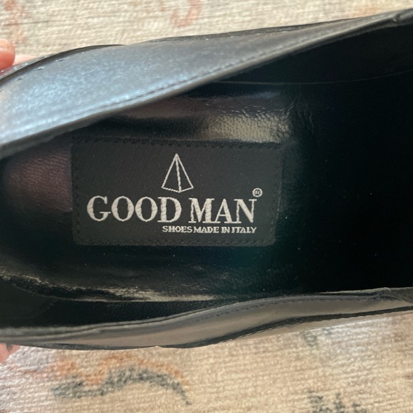 Goodman Italy 35506 Black Leather Loafers‎ Men's Size EU 43 Formal Slip-On Shoes - Picture 8 of 15